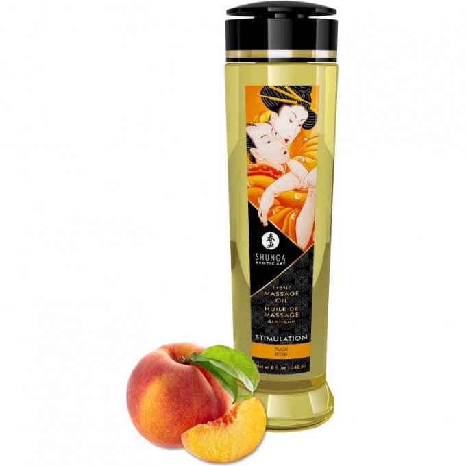 Масло массажное SHUNGA STIMULATION - PEACH (АКТИВНЫЙ ПЕРСИК) 1203 SG